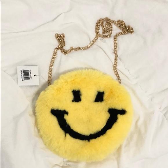 Dolls Kill Handbags - 💖ONE TIME PRICE DROP Yellow Smile Chain Crossbody